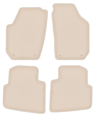 Image de Tapis de sol en moquette pour Skoda Roomster 2006-2015 (ludospace) – jeu 4 pièces, beiges, sur mesure – Wielganizator FORTUNA