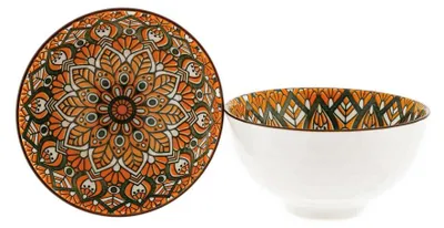 Image de Ensemble de 4 bols, décorés de motifs orientaux, en porcelaine de haute qualité