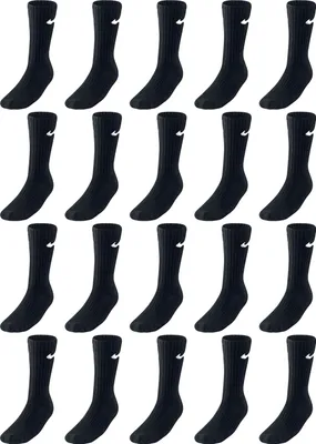 Produktbild von 20 Paar Nike Socken Lang - Farbe: 20 Paar schwarz - Größe: 38-42
