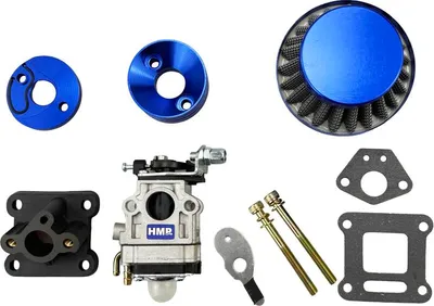 Produktbild von Vergaser Tuning Set 47 49 ccm 15 mm Blau Pocket Bike Mini Cross HMParts