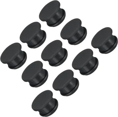 Immagine prodotto di Tappi in silicone, diametro 14 mm, neri, 10 pezzi, impermeabili