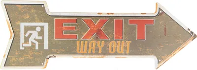 Produktbild von Clayre & Eef Textschild 46x15 cm Grau Eisen Rechteck