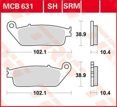 Immagine prodotto di TRW Pastiglia freno Trw Sinter Mcb 631 Srm