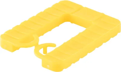 Produktbild von GLUSKE Euroklick Distanzplatte mit Sperrhaken 40 x 30 x 4 mm, gelb, 1000 Stück | Unterlegkeile - Distanzplättchen