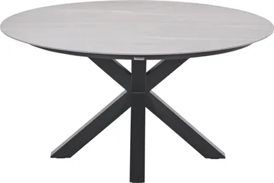 Produktbild von Lowland Tisch - Ø150 cm - carbon black - Centostone Napoli sand