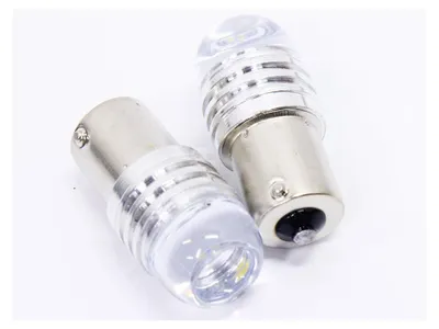 Produktbild von 2er-Set blinkende LED-Lampen für Positionslicht P21W/1156/BA15S 12V – 9 LEDs, weißes Licht
