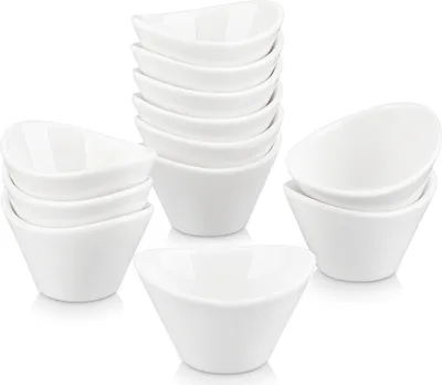 Obrázek produktu pro MALACASA, série Ramekin-Dish, 12dílná porcelánová sada SUPER MINI, misky na omáčku, olivy, pudink, předkrmy