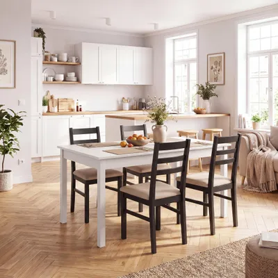 Produktbild von Ausziehbarer Esstisch SLIM 160 cm Weiß
