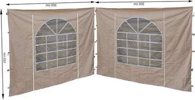 Obrázek produktu pro Boční panely 300x195cm PVC okno pro pavilon Sahara 3x3m - Písková boční stěna