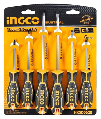 Productafbeelding van Precisieschroevendraaierset, 6 stuks, Cr-V, Ingco