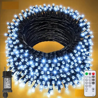 LED-Lichterkette 200 LEDs 20 m warmweiß 8 Modi Timer IP44