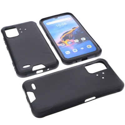Produktbild von foto-kontor Hülle kompatibel mit UMIDIGI Bison PRO Tasche Gummi TPU Schutz Handytasche schwarz