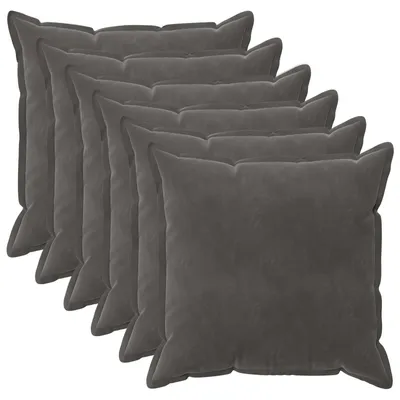 Immagine prodotto di Coperte per cuscini vidaXL, 6 pezzi, HOUTEN, grigio scuro, 80 x 80 cm, in velluto