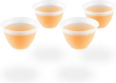 Produktbild von Melina Teetassen / Teecups / Glascups, 4 Glastassen je 90ml, Arare gefrosted