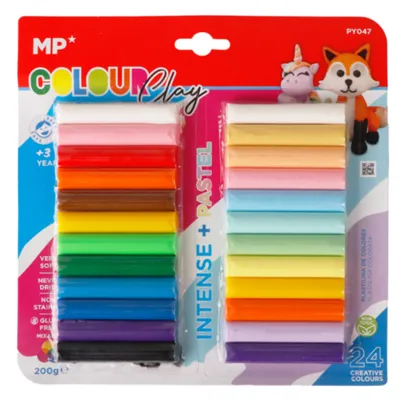Immagine prodotto di Argilla da modellare per bambini, set di argilla da modellare PASTELL 24 pz. MP PY047 65 mm