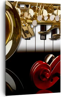 Produktbild von Bild auf Leinwand - Leinwandbild - Einteilig - Klaviertasten Musik Instrumente - 80x120cm - Wand Bild - Wandbilder - Leinwanddruck - Wanddekoration - Leinwand bilder - Wandbild - PA80x120-2679