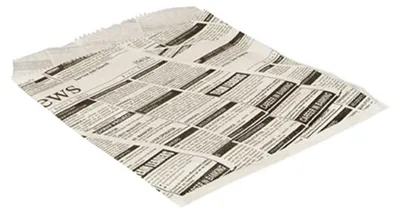 Produktbild von 300 Papstar Hamburger-Tüten, Pergament-Ersatz 16 cm x 18 cm Newsprint fettdicht 86726
