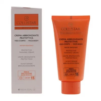 Obrázok produktu pre Collistar Protective Tanning Cream SPF15, Opaľovací krém, Tvár a telo, Rúra, Hydratačný, Výživný, Ochrana, 150 ml, Dospelí