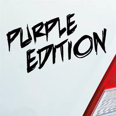 Produktbild von Auto Aufkleber Purple Edition Auto Car Tuning Motorrad 15x7 cm Schwarz Glanz Sticker Heckscheibenaufkleber