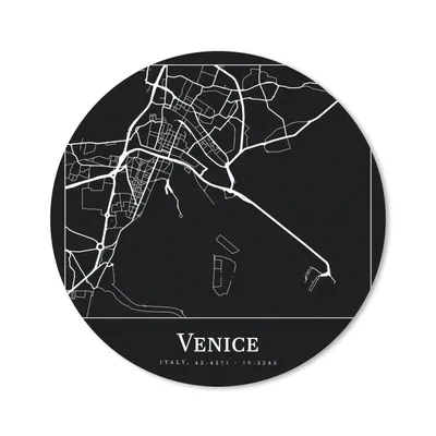 Produktbild von MuchoWow® Mauspad Mousepad Stadtplan - Venedig - Karte - Venedig 20x20 cm - Mousepads - Maus Mat - Pad - Mausunterlage - Schreibtischmatte