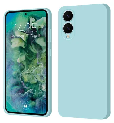 Produktbild von Hülle für Samsung Galaxy S25 Edge Case Cover Bumper Smartphone Softgrip Schutzhülle Farbe: Hellblau