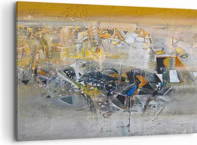Produktbild von Bild auf Leinwand - Leinwandbild - Abstraktion modern - 100x70cm - Wand Bild - Wanddeko - Leinwanddruck - Bilder - Kunstdruck - Wanddekoration - Leinwand bilder - Wandkunst - AA100x70-4001