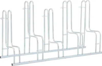 Produktbild von Fahrradständer für 5 Fahrräder Freistehend Verzinkter Stahl