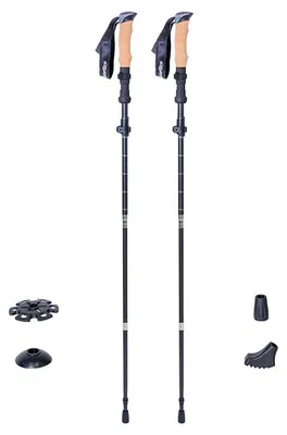 Image de Bâtons de randonnée Insportline Caretera en carbone, 5 pièces