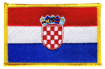 Produktbild von Kroatien Flaggen Aufnäher mit em Aufkleber