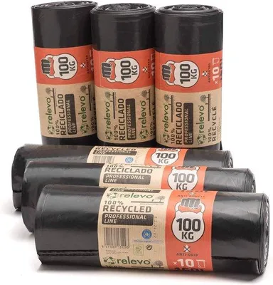 Productafbeelding van 100% Gerecyclede Vuilniszakken - Extra Sterk, 150L, 60 Stuks