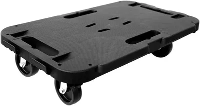 Produktbild von Transportroller Schwarz Polypropylen 300 kg Rollwagen Plattformwagen Möbelroller Stapelkarre Transportkarren für Umzug Werkstatt Garage Lager und Haushalt