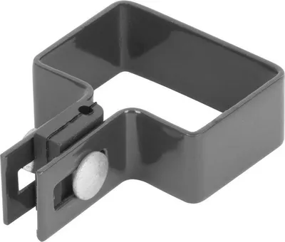 Image de Collier Strend Pro EUROSTANDARD, 60x40 mm, d'extrémité, anthracite, Zn+PVC, RAL7016, pour poteau carré