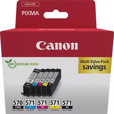 Image de Cartouches - Multi Pack Canon PGI-570+CLI-571CMYK (Noir, Cyan, Magenta, Jaune)