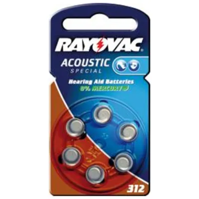 Zdjęcie produktu dla Varta 312 (PR41), PR41, Cynkowo-powietrzna, 1,45 V, 6 szt., Wielobarwny, 3,45 mm