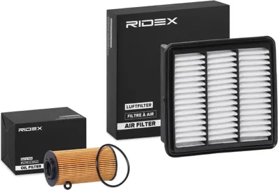 Produktbild von RIDEX Filterset Inspektionspaket Filtersatz für HYUNDAI i30 (FD) für KIA CEE'D Schrägheck (ED)