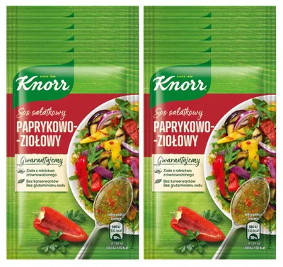 Produktbild von Knorr Salatkrönung Paprika Kräuter Dressing 10x 9g - Salatdressing