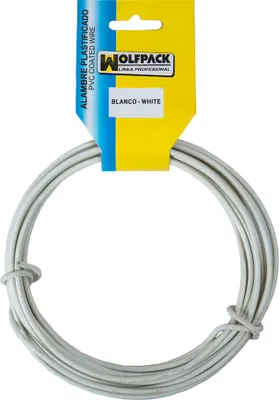 Zdjęcie produktu dla Plastyfikowany drut murarski (rolka 25 m), biały nr 16 / 2,7 mm.