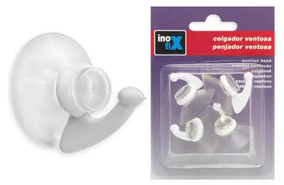 Image de Crochet Ventousex4 Diam 33mm Blanc - Inofix