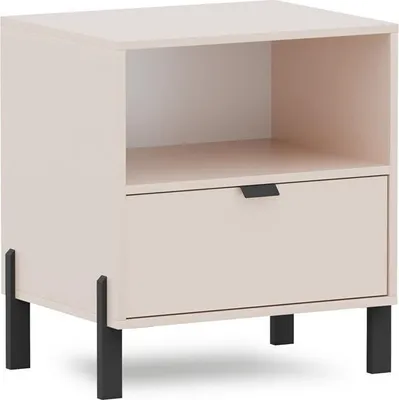 Produktbild von BETTSO Moderner Nachttisch CALMA mit Schublade für Schlafzimmer sandbeige