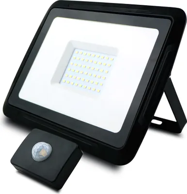 Zdjęcie produktu dla Forever Proxim LED SMD naświetlacz reflektor 50W 4000 lumenów zastępuje 233W z czujnikiem ruchu PIR żarówka naświetlacz reflektor zewnętrzny IP65 wodoodporny neutralny biały ścienny i sufitowy wewnętrzny zewnętrzny