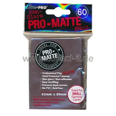Image de 60 pochettes de protection pour cartes Ultra Pro Small : Pro-Matte (62 x 89 mm)