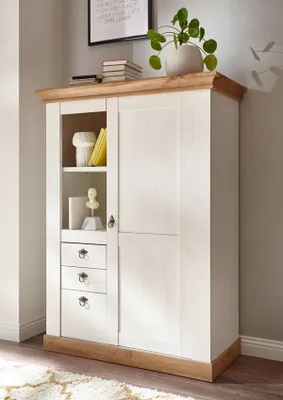 Immagine prodotto di Cassettiera country house 102cm pino bianco / rovere wotan soggiorno