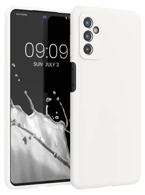 Produktbild von kwmobile Handyhülle für Samsung Galaxy M52 5G Hülle - Case Silikon - Kabelloses Laden - Schutzhülle Cover in Weiß matt