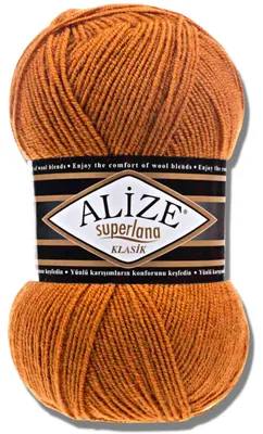 Imagen del producto de Alize 1x 100g Superlana Klasik, hilo de lana, color sólido, ideal para tejer a crochet o a dos agujas (234)