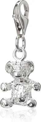 Produktbild von Damen Charm-Anhänger Taddybär 925 Silber 11x9mm Charms für Bettelarmband Amulett