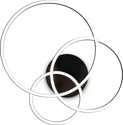 Produktbild von Ideal lux FRAME PL CERCHIO Wandleuchte Deckenleuchte in kreisförmigem Design Struktur Schwarz
