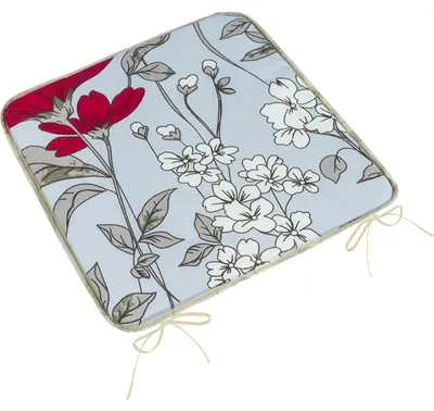 Produktbild von Sitzkissen Adele glatt - 40x40 cm - Scharlachrot, Grau, Beige