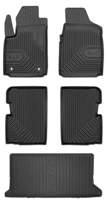 Productafbeelding van Rubberen automatten + kofferbakmat voor Ford Ka II 2008-2016 (hatchback) – 5-delig, zwart, op maat – Wielganizator