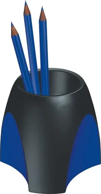 Produktbild von Stifteköcher Delta schwarz/blau Packung mit 10 Stück