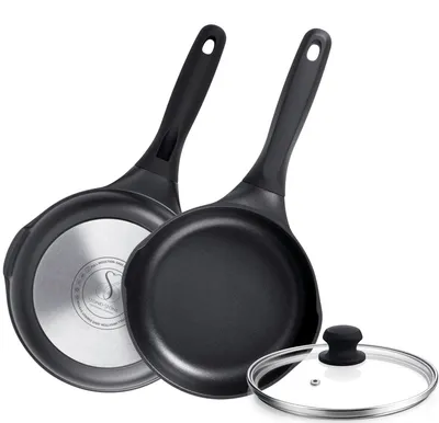 Induktionspfanne 20 cm mit Deckel, antihaft, keramisch, PFAS-frei